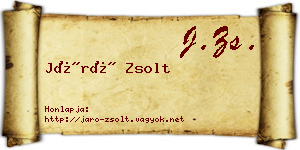 Járó Zsolt névjegykártya